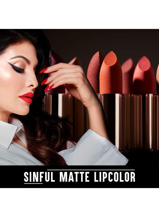Colorbar Sinful Matte Lipcolor, Pink, 3.5 g | Smudge Proof | Transfer Proof | Long Wearing | Paraben Free | Lightweight | Sea Fennel Wax - Image 4